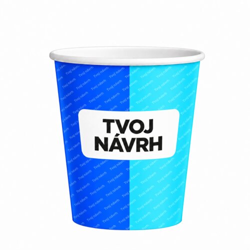 Papierové poháriky s potlačou – 225 ml (8 oz), jednovrstvové